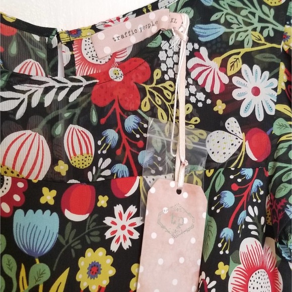 Modcloth 60s Floral Fringe Maxi Traffic People - Picture 7 of 8